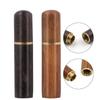 Venta caliente palo de rosa ébano cilindro de almacenamiento para agujas de coser a mano cilindro de almacenamiento de agujas hecho a mano DIY de madera aguja palillo delicado