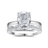 Anillo de fiesta 925 plata 2.5ct óvalo flash diamante de alto carbono europeo y americano anillo de nicho de alta lujo para mujer transfronterizo