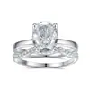 Anillo de Compromiso de Plata S925 con Diseño de Cruz de Estilo Nuevo Europeo y Americano, Set de Anillos de Boda Transfronterizos, Anillo de Compromiso de Diamante Redondo de Alto Carbono de Lujo Ligero
