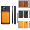 Para iPhone 12 Magsafe magnético PU bolsa móvil para teléfono tarjeta Apple 12 Mini Universal bolsa para tarjetas funda de cuero