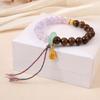 Pulsera Retro Nueva China Esmaltada con Cuentas Combinable Nacional Trendy Pulsera de Cuentas de Madera Escénica Más Vendida Joyería Cultural y Creativa Pulsera