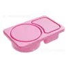 Caja de Condimentos de Silicona Portátil de Doble Compartimento Amazon, Contenedor de Salsa, Caja de Almacenamiento y Contenedor de Snacks con Tapa, Seguro para Microondas