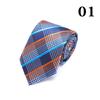 Corbata de negocios profesional para boda, padrino de boda, novio, corbata de moda para hombre, corbata de cuadros a rayas sin planchar.
