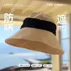 Sombrero de Pescador de Algodón y Lino de Ala Extra Grande para Mujer, Nuevo Estilo Japonés de Primavera y Verano, Protección Solar, Elegante y a la Moda, Sombrero de Sol de Moda Versátil