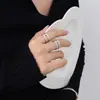 Anillo Celebridad de Internet Minimalista Chapado en Oro Real de 18 Quilates Anillo Moda Hip Hop Ins Europeo y Americano Anillo de Dedo de Nicho
