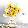 Ornamento Artesanal de Arranjo de Flores de Buxo Vazado Estilo Country Americano Transfronteiriço com Suporte para Decoração de Casa Interna, Pode Ser Usado como Objeto Sagrado