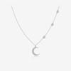 Colar de estrela e lua de prata esterlina S925 estilo coreano design simples e combinado com o novo design 2025 explosiva corrente de clavícula empilhada