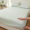 2026 Juego de Tres Piezas de Sábana para Cama de Color Sólido Pequeño Piel de Hielo