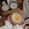 Vela Perfumada de Cáscara de Coco Caja de Regalo de Aromaterapia Incienso Libre de Humo Cera de Coco Hecha a Mano Fragancia Souvenir de Vacaciones de Alta Gama