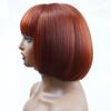 Pelucas Europeas y Americanas Transfronterizas al por Mayor, Bob Bob con Flequillo, Cabello Corto Liso, Pelucas de Fibra Química Seda de Alta Temperatura, Cabello Corto