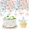 Novo Papel de Arroz Pegajoso Decoração de Cupcake Borboleta Comestível Festa de Borboleta Festa Atmosfera Feliz Suprimentos de Decoração