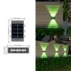 Lâmpada de parede solar lâmpada de jardim ao ar livre lâmpada de paisagem à prova d'água villa lâmpada de arruela de parede de jardim lâmpada de atmosfera de superfície de parede ao ar livre
