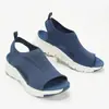 Sandalias Transfronterizas Nuevas para Mujer Otoño y Verano 2021 Malla Suela Gruesa Cubrepies Boca de Pez Tejido Volador Casual Deportivo Talla Grande Zapatos de Mujer