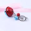 Llavero de coche con campana de dos colores, accesorio creativo con forma de fruta, campana pequeña, color de pintura a juego, accesorios de bricolaje, colgante, regalo