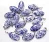 Temu Más Vendido Piedra Natural Cristal Ágata Piedra Ojo de Caballo Gota de Agua Colgante Collar Accesorios de Moda Joyería DIY
