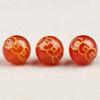Negro Natural y Ágata Roja Estampado en Caliente Letras con la Palabra "fu" Monedas de Cobre Cuentas Sueltas DIY Hecho a Mano con Cuentas Lista Dorada Título Accesorios para Hombres y Mujeres
