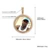 Pingente de Porta-Retrato de Memória Insdiy para Homens e Mulheres, Medalha Comemorativa de Zircônia Hip-Hop, Pingente de Foto Venda Direta da Fábrica Dourado e Prateado