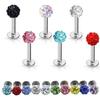 Atacado Online Nova Joia Piercing Shambhala Cheia de Diamantes 4mm1.2 Unha de Sobrancelha Unha de Lábio Unha de Osso da Orelha Joia Cheia de Diamantes