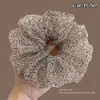 Prendedores de Cabelo Pretos Rede Estampa Leopardo Prendedores de Cabelo tipo Intestino Grosso para Mulheres Prendedores de Cabelo com Sensação de Luxo Acessórios de Cabelo para Coque Prendedores de Cabelo para Rabo de Cavalo