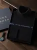 Suéter de Cachemir 100% Puro, Hilo Fino, Lavable a Máquina, Cuello Alto, Calibre 18, Conteo 68, Corte Holgado, Estilo de Negocios Ligero, Suéter Interior para Hombre