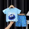Novo Conjunto de Manga Curta Infantil Meninos Algodão Puro Shorts de Verão Comércio Exterior Meninas Camiseta Roupas Vestuário Infantil Conjunto de Duas Peças