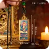 Pendente 3D Cultural Criativo Xizang Cervo Duplo 4x2 Amarelo da Riqueza Pintado à Mão Tradicional e Buda da Medicina Tara Verde