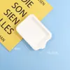 Pratos descartáveis de polpa para bolo, degradáveis, para pintura infantil, churrasco, quadrados de polpa de papel, pratos de jantar