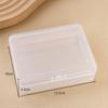 Caja de almacenamiento pequeña caja de plástico transparente caja clasificadora de tarjetas caja de embalaje de muestras caja rectangular abatible para pulgar