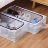 Caja Clip de Almacenamiento para Zapatos Nueva Malla Plegable Caja de Almacenamiento para Escombros Debajo de la Cama Visible Transpirable a Prueba de Moho Caja Organizadora