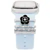 Correa de Silicona Universal para Apple Watch Anillo con Decoración de Flores para Apple Watch