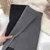 Falda de Traje para Mujer para Primavera y Otoño, Nuevo Estilo para Cuerpo en Forma de Pera, Falda que Cubre las Caderas, Pantalón Falda Anti-Exposición, Falda Corta de Cintura Alta en Línea A con Abertura