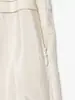 Ropa de Mujer de Estilo Europeo y Americano Nueva para el Verano 2026, Falda de Capas Asimétrica de Color Contrastante Simple, Falda Midi Asimétrica