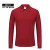 Camisa polo de manga larga de algodón con logotipo impreso, camisa de cultura publicitaria, ropa de trabajo, ropa de trabajo con solapa, camiseta