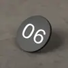 Etiquetas de número em acrílico, adesivos de número redondos, números de assento para lan house, números de porta de quarto de hotel, numeração de guarda-roupas