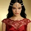Cadena para el Cabello con Pedrería Personalizada para Escenario Transfronteriza Moda Europea y Americana Cadena para la Frente de Perlas Multicapa Cadena para el Cabello