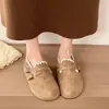 Moda de Inverno 2026: Mules versáteis que aumentam a altura para mulheres, estilo coreano, com sola macia, de calçar e sapatos de algodão com forro de fleece