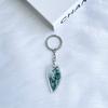 Nuevo llavero colgante acrílico de doble cara con hoja de árbol creativa de imitación, colgante de joyería, colgante de cadena para colgar auriculares