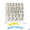 DIY letras maiúsculas flip açúcar chocolate molde DIY cozimento silicone bolo de cozimento flip pudim de açúcar molde de bolo