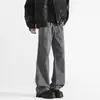 Calça de Trabalho Lisa Cor Sólida Desgastada Lavada Estilo Americano Streetwear Masculina Primavera Outono Reta Solta Casual High Street Europeu Americano Calça Longa