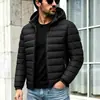 Jaqueta Ribatada Casual Versátil 3D Amazon Transfronteiriça de Inverno 2026, Casaco Quente de Algodão, Nova Jaqueta Masculina de Cor Sólida Removível
