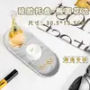 Bandeja oval de renda antiderrapante espessa para lavatório, suporte de exibição decorativo, organizador de armazenamento para batom, cosméticos, joias