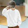 Moletom com Capuz Manga Longa Redondo Dopamina Unissex Infantil Uniforme Escolar Camisa Publicitária Estampa de Logo Top Casual Solto Infantil Atacado
