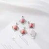 Turquesa Verde Forma de Corazón Serie Marrón Otoño e Invierno Accesorios de Joyería Redondos Ovalados Colgante de Collar Pendientes DIY