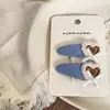 Grampo de Cabelo Infantil Geométrico Coração Estampa de Leopardo Novo Nian Nian Presilha Lateral Presilha para Franja