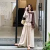 Conjunto de Top de Moda Casual Juvenil Adelgazante Elegante con Bloques de Color y Lunares + Pantalones de Pierna Ancha Verano 2026