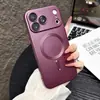 Funda magnética mate para iPhone 18 Pro Max, funda para teléfono 17 a prueba de polvo, pintura metálica en spray, adecuada para Apple 16E, funda suave