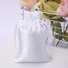 Spot cetim cordão saco de sombra perucas de joias à prova de poeira saco de armazenamento liso saco de sombra