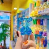 Chaveiro de resina com gradiente de cor transparente Urso Violento para carro, feminino, fofo, para casal, chaveiro, pingente de bolsa, enfeites para celular