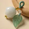 Piedra Natural Tallada Flor Hojas Espiga Pequeña Diy Hecho a Mano Pequeños Accesorios Deslizantes Anillo de Tracción Pulsera Colgante Productos Semi-acabados