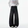 Pantalones largos rectos de pierna ancha de ajuste moderno de verano, jeans deconstruidos estilo americano para hombre, ropa de trabajo con retazos eancl, corte curvo 2026